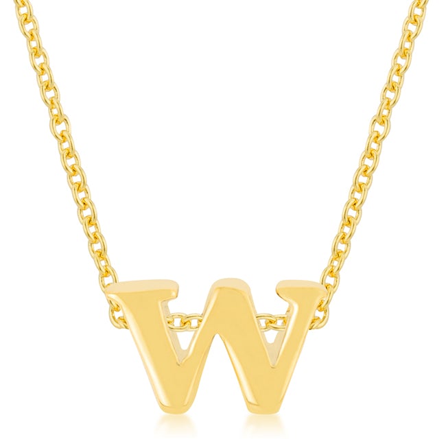 Mini Initial Necklace (Gold)