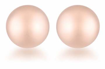 Belle Solid Sphere Stud Earrings (Rose Gold)