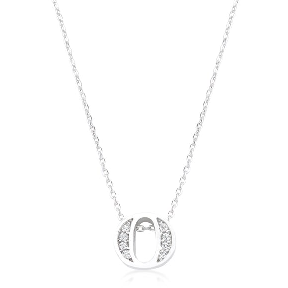 Mini Initial Pave Necklace