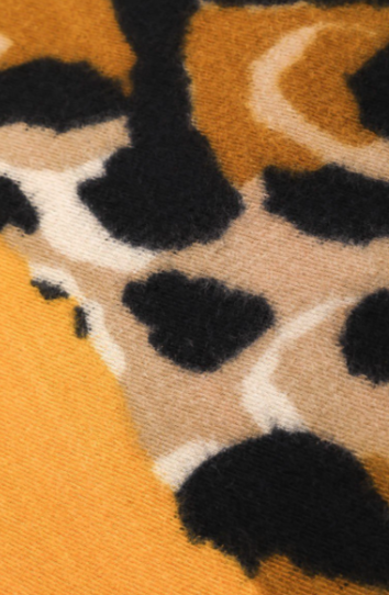 yellow-leopard-print-fringe-scarf 